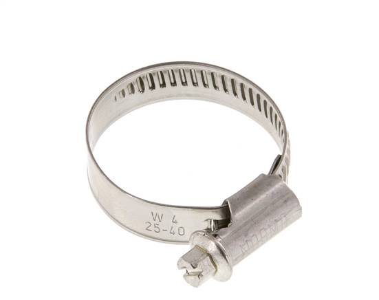25 - 40 mm Slangklem van Rvs 304 met een 12 mm band - Norma [2 Stuks]