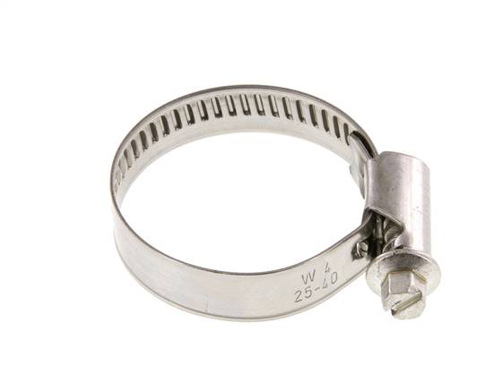 25 - 40 mm Slangklem van Rvs 304 met een 12 mm band - Norma [2 Stuks]
