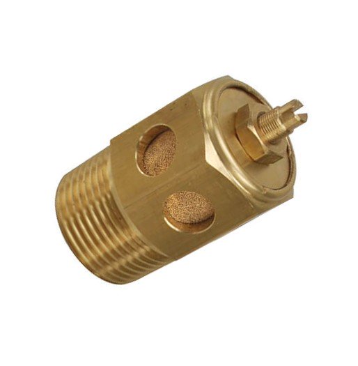 1" NPT messing smoorklep met geluiddemper [50 stuks]