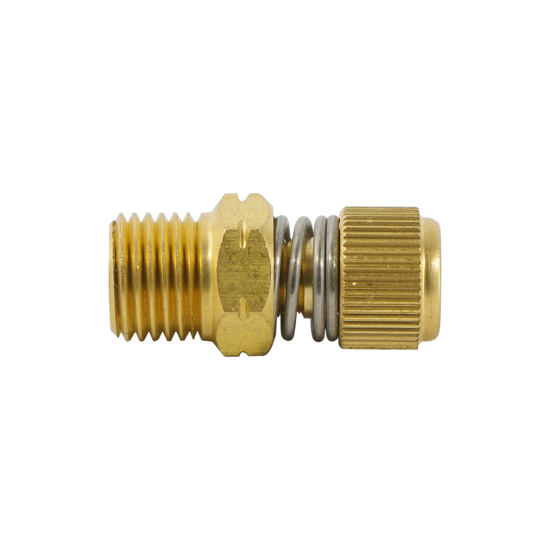 R1/4" Messing Smoorventiel Compact met Geluiddemper