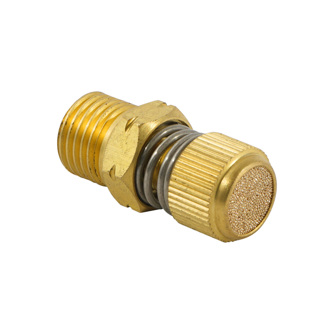 R1/4" Messing Smoorventiel Compact met Geluiddemper