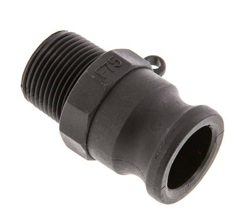 Camlock DN 20 (3/4'') Koppeling PolypropyleenR 3/4'' met buitendraad Type F MIL-C-27487 [2 Stuks]