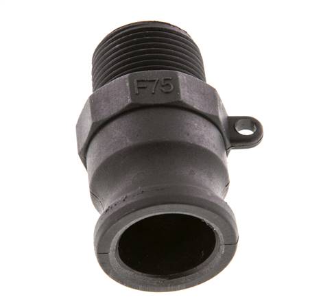 Camlock DN 20 (3/4'') Koppeling PolypropyleenR 3/4'' met buitendraad Type F MIL-C-27487 [2 Stuks]