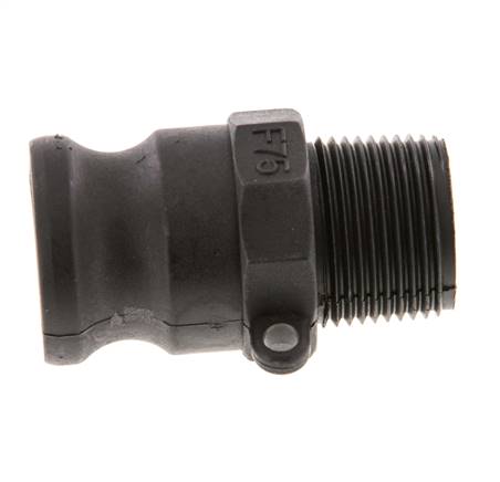 Camlock DN 20 (3/4'') Koppeling PolypropyleenR 3/4'' met buitendraad Type F MIL-C-27487 [2 Stuks]