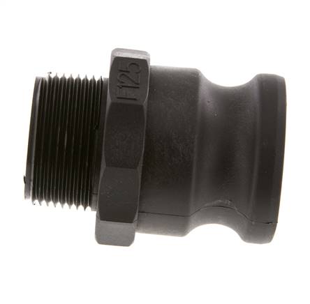 Camlock DN 40 (1 1/2'') Koppeling PolypropyleenR 1 1/4'' met buitendraad Type F MIL-C-27487 [2 Stuks]