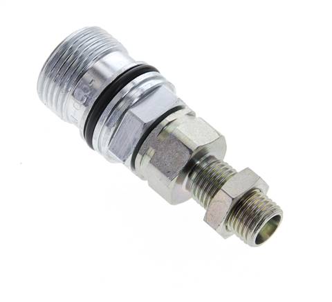 Stalen DN 10 Hydraulische Koppeling Snelkoppeling 8 mm L Knelring Schotkoppeling ISO 14541/8434-1 D M28 x 2