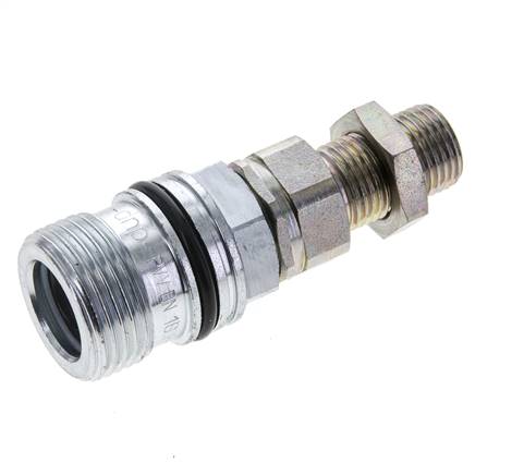Stalen DN 10 Hydraulische Koppeling Snelkoppeling 10 mm L Knelring Schotkoppeling ISO 14541/8434-1 D M28 x 2