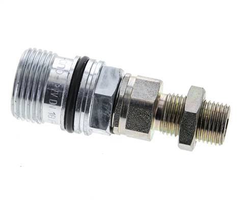 Stalen DN 10 Hydraulische Koppeling Snelkoppeling 10 mm L Knelring Schotkoppeling ISO 14541/8434-1 D M28 x 2