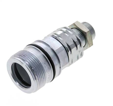 Stalen DN 20 Hydraulische Koppeling Snelkoppeling 15 mm L Knelring Schotkoppeling ISO 14541/8434-1 D M42 x 2