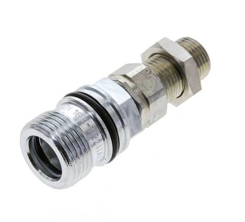 Stalen DN 10 Hydraulische Koppeling Snelkoppeling 10 mm S Knelring Schotkoppeling ISO 14541/8434-1 D M28 x 2