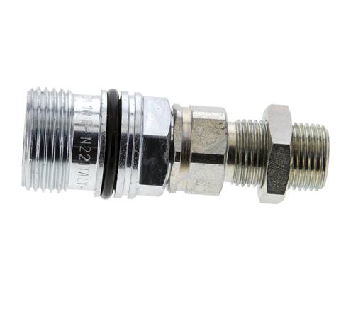 Stalen DN 10 Hydraulische Koppeling Snelkoppeling 10 mm S Knelring Schotkoppeling ISO 14541/8434-1 D M28 x 2