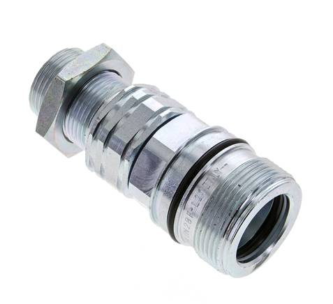 Stalen DN 20 Hydraulische Koppeling Snelkoppeling 20 mm S Knelring Schotkoppeling ISO 14541/8434-1 D M42 x 2