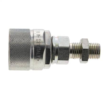 Stalen DN 10 Hydraulische Koppeling Insteeknippel 8 mm L Knelring Schotkoppeling ISO 14541/8434-1 D M28 x 2