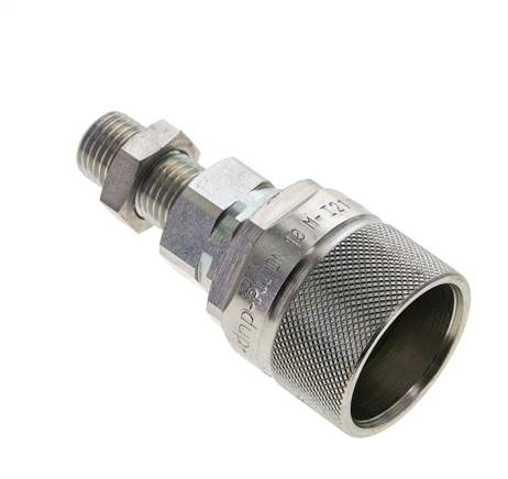 Stalen DN 10 Hydraulische Koppeling Insteeknippel 8 mm L Knelring Schotkoppeling ISO 14541/8434-1 D M28 x 2