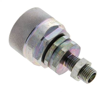 Stalen DN 12.5 Hydraulische Koppeling Insteeknippel 8 mm L Knelring Schotkoppeling ISO 14541/8434-1 D M36 x 2