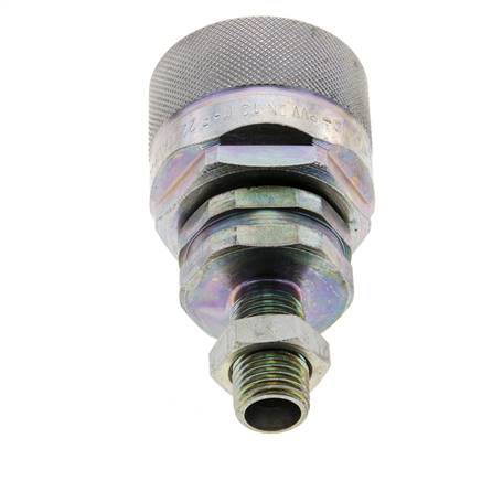 Stalen DN 12.5 Hydraulische Koppeling Insteeknippel 8 mm L Knelring Schotkoppeling ISO 14541/8434-1 D M36 x 2