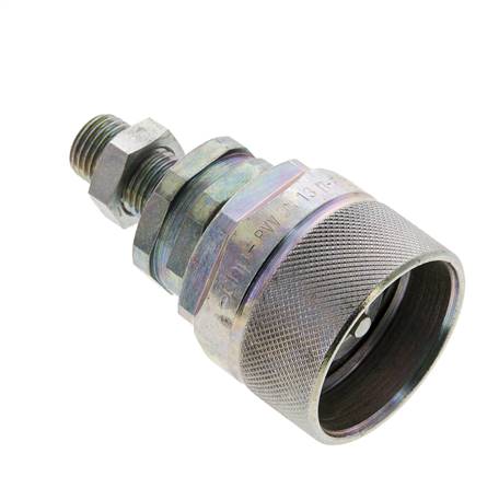 Stalen DN 12.5 Hydraulische Koppeling Insteeknippel 8 mm L Knelring Schotkoppeling ISO 14541/8434-1 D M36 x 2