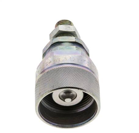 Stalen DN 12.5 Hydraulische Koppeling Insteeknippel 8 mm L Knelring Schotkoppeling ISO 14541/8434-1 D M36 x 2