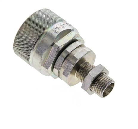 Stalen DN 12.5 Hydraulische Koppeling Insteeknippel 10 mm L Knelring Schotkoppeling ISO 14541/8434-1 D M36 x 2