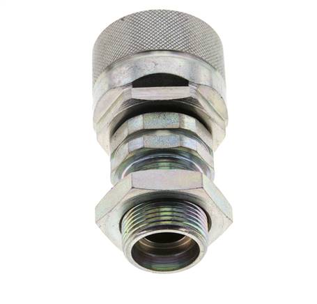 Stalen DN 12.5 Hydraulische Koppeling Insteeknippel 18 mm L Knelring Schotkoppeling ISO 14541/8434-1 D M36 x 2