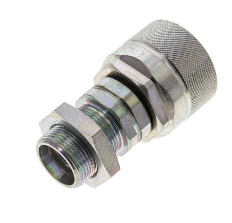 Stalen DN 12.5 Hydraulische Koppeling Insteeknippel 18 mm L Knelring Schotkoppeling ISO 14541/8434-1 D M36 x 2