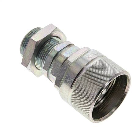 Stalen DN 12.5 Hydraulische Koppeling Insteeknippel 18 mm L Knelring Schotkoppeling ISO 14541/8434-1 D M36 x 2