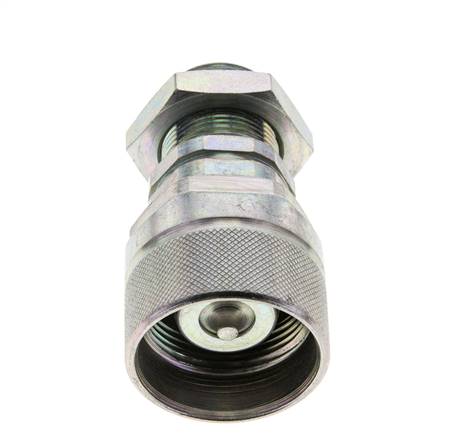 Stalen DN 12.5 Hydraulische Koppeling Insteeknippel 18 mm L Knelring Schotkoppeling ISO 14541/8434-1 D M36 x 2