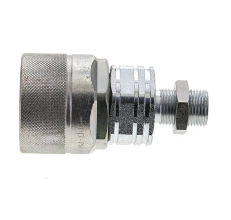 Stalen DN 20 Hydraulische Koppeling Insteeknippel 12 mm L Knelring Schotkoppeling ISO 14541/8434-1 D M42 x 2