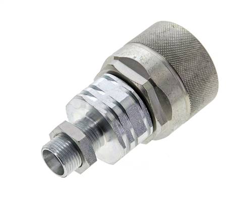 Stalen DN 20 Hydraulische Koppeling Insteeknippel 12 mm L Knelring Schotkoppeling ISO 14541/8434-1 D M42 x 2