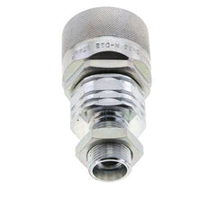 Stalen DN 20 Hydraulische Koppeling Insteeknippel 15 mm L Knelring Schotkoppeling ISO 14541/8434-1 D M42 x 2