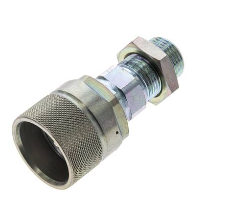 Stalen DN 10 Hydraulische Koppeling Insteeknippel 12 mm S Knelring Schotkoppeling ISO 14541/8434-1 D M28 x 2