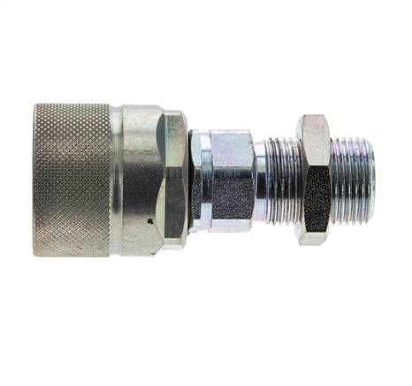 Stalen DN 10 Hydraulische Koppeling Insteeknippel 12 mm S Knelring Schotkoppeling ISO 14541/8434-1 D M28 x 2