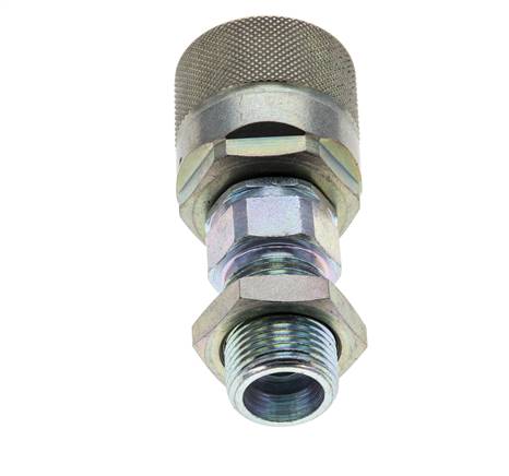 Stalen DN 10 Hydraulische Koppeling Insteeknippel 12 mm S Knelring Schotkoppeling ISO 14541/8434-1 D M28 x 2