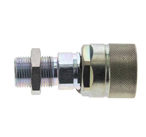 Stalen DN 10 Hydraulische Koppeling Insteeknippel 12 mm S Knelring Schotkoppeling ISO 14541/8434-1 D M28 x 2