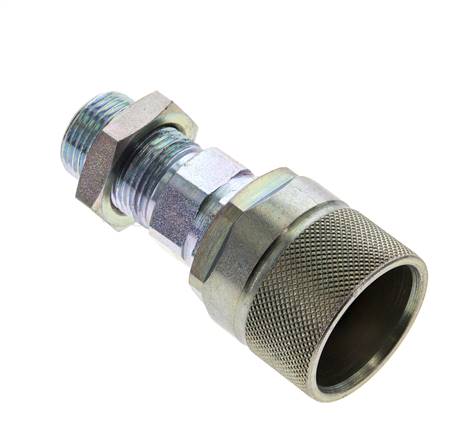 Stalen DN 10 Hydraulische Koppeling Insteeknippel 12 mm S Knelring Schotkoppeling ISO 14541/8434-1 D M28 x 2