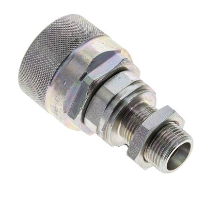 Stalen DN 12.5 Hydraulische Koppeling Insteeknippel 12 mm S Knelring Schotkoppeling ISO 14541/8434-1 D M36 x 2