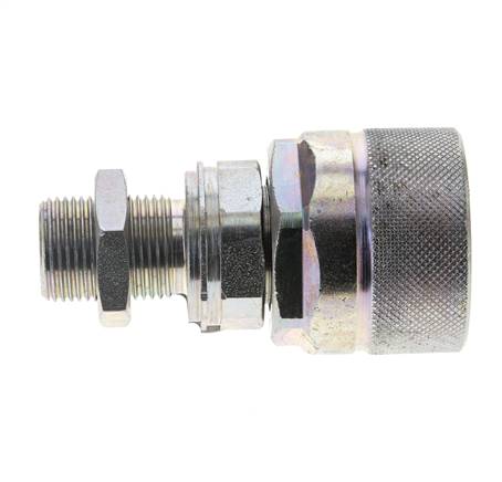 Stalen DN 12.5 Hydraulische Koppeling Insteeknippel 12 mm S Knelring Schotkoppeling ISO 14541/8434-1 D M36 x 2