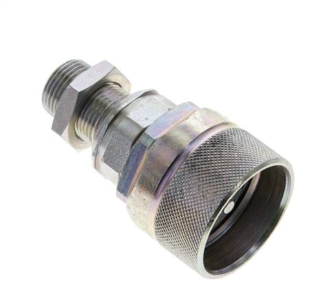 Stalen DN 12.5 Hydraulische Koppeling Insteeknippel 12 mm S Knelring Schotkoppeling ISO 14541/8434-1 D M36 x 2
