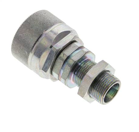 Stalen DN 12.5 Hydraulische Koppeling Insteeknippel 14 mm S Knelring Schotkoppeling ISO 14541/8434-1 D M36 x 2