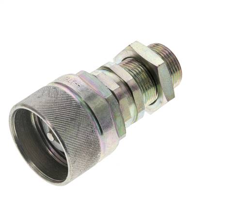 Stalen DN 12.5 Hydraulische Koppeling Insteeknippel 16 mm S Knelring Schotkoppeling ISO 14541/8434-1 D M36 x 2