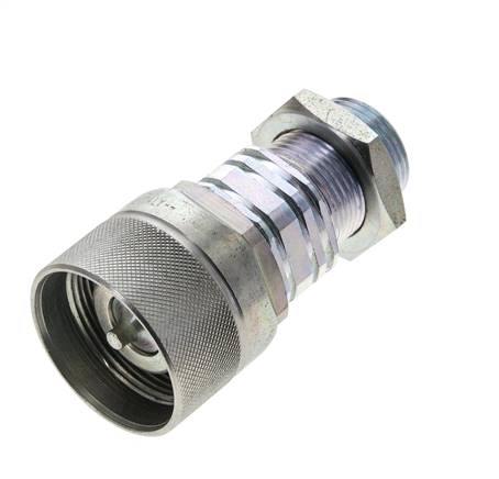 Stalen DN 20 Hydraulische Koppeling Insteeknippel 20 mm S Knelring Schotkoppeling ISO 14541/8434-1 D M42 x 2