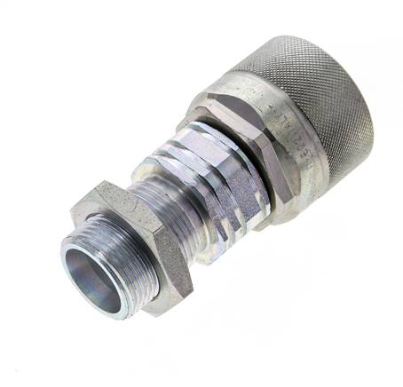 Stalen DN 20 Hydraulische Koppeling Insteeknippel 20 mm S Knelring Schotkoppeling ISO 14541/8434-1 D M42 x 2