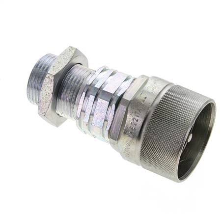 Stalen DN 20 Hydraulische Koppeling Insteeknippel 20 mm S Knelring Schotkoppeling ISO 14541/8434-1 D M42 x 2