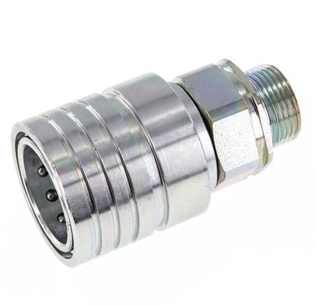 Stalen DN 25 Hydraulische Koppeling Snelkoppeling 20 mm S Knelring ISO 7241-1 A/8434-1 D 34.3mm