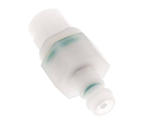 PVDF DN 5 Koppeling Insteeknippel 4x6 mm opsteekfitting Dubbele afsluiting