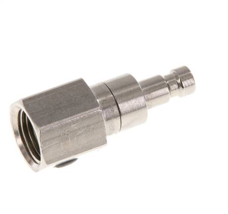 Vernikkeld Messing DN 2.7 (Micro) Luchtkoppeling Insteeknippel G 1/8 inch Binnendraad Double Shut-Off