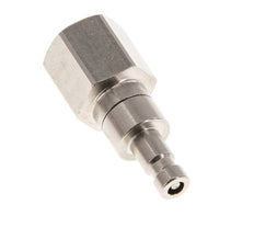 Vernikkeld Messing DN 2.7 (Micro) Luchtkoppeling Insteeknippel G 1/8 inch Binnendraad Double Shut-Off