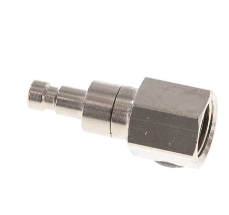 Vernikkeld Messing DN 2.7 (Micro) Luchtkoppeling Insteeknippel G 1/8 inch Binnendraad Double Shut-Off