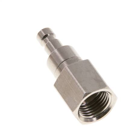 Vernikkeld Messing DN 2.7 (Micro) Luchtkoppeling Insteeknippel G 1/8 inch Binnendraad Double Shut-Off