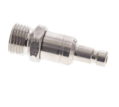 RVS 316L DN 2.7 (Micro) Luchtkoppeling Insteeknippel G 1/8 inch Buitendraad Double Shut-Off